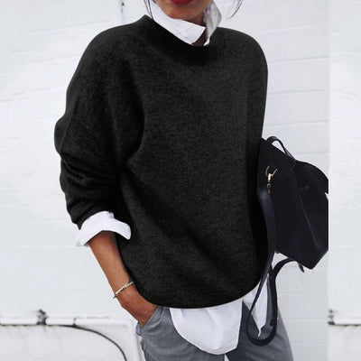 Matilda™ | Cosy Knitted Sweater with Faux Layered Shirt